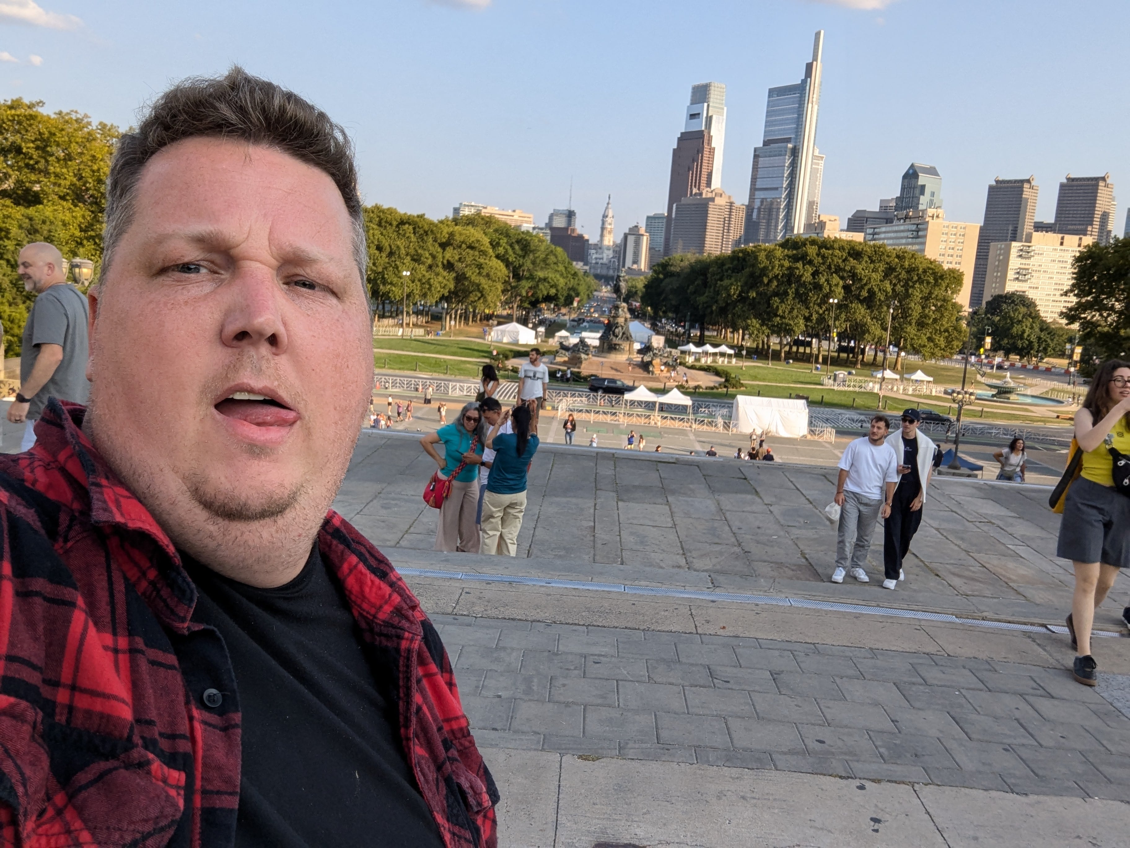 Tag 8: Philadelphia Rocky Treppe oben Tag 8: Philadelphia Rocky Treppe oben